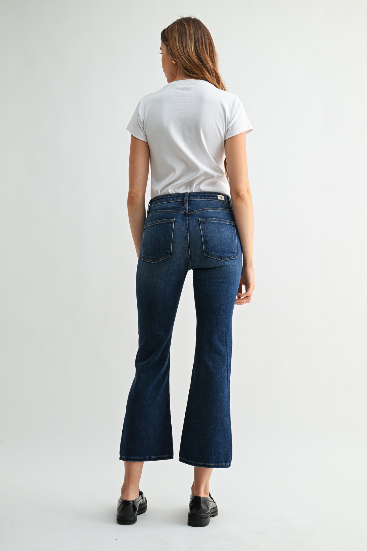 Sicily Cropped Flare - Dark Wash
