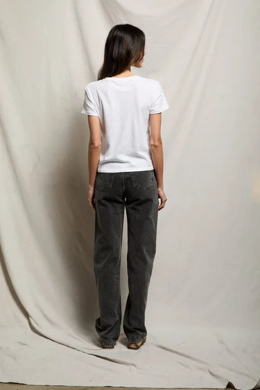 Lisa Recycled Cotton Slim Crew Tee