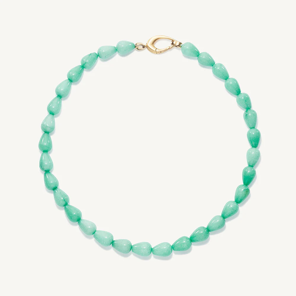 Samui Beaded Necklace - Gold - Banyan Green