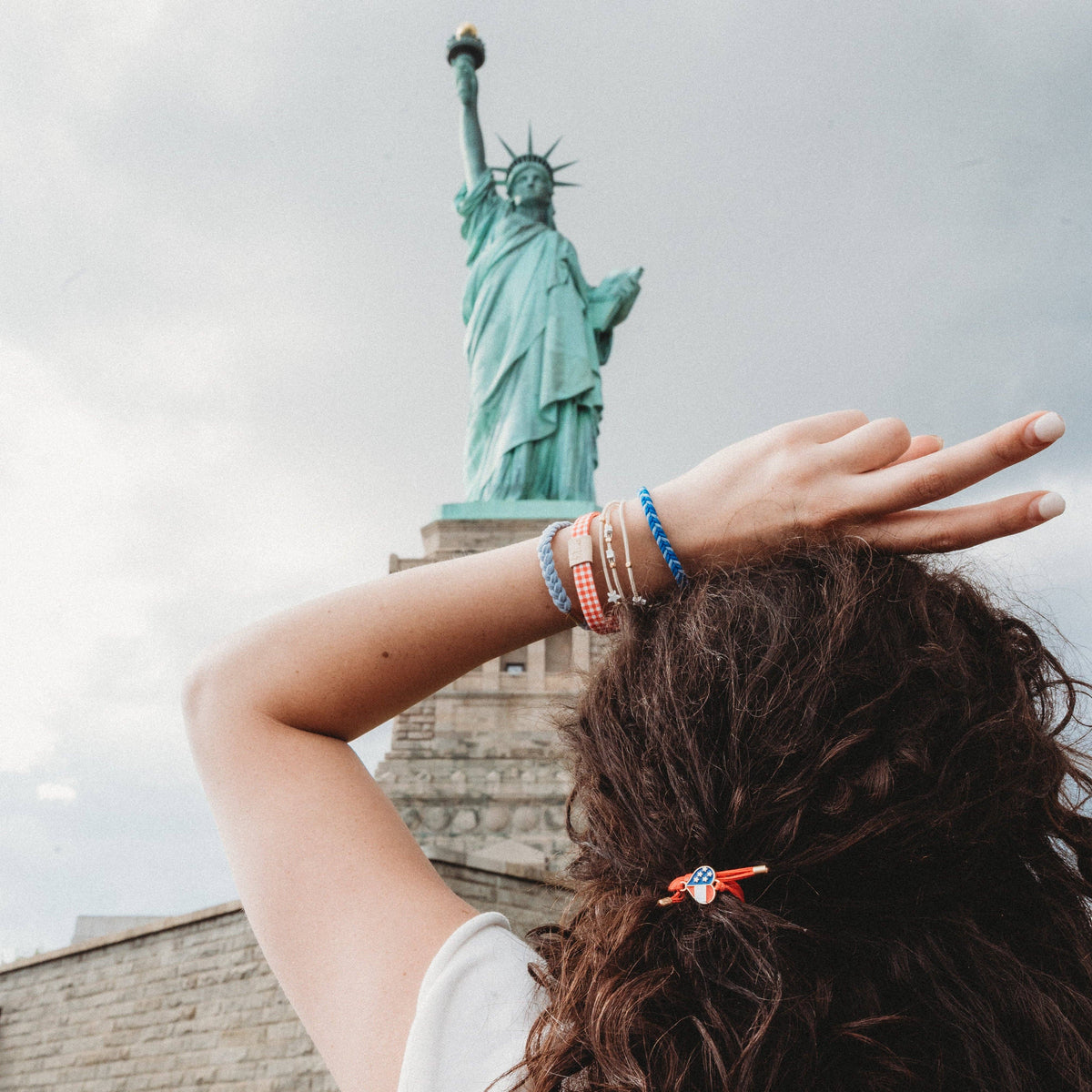 "Free" Patriotic Hair Tie Bracelets