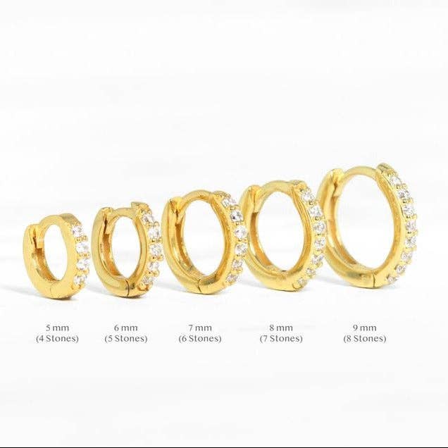 Pave Huggie Hoop Earrings