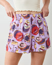Printfresh Champagne Caviar Eco Satin boyfriend boxer in Lavender