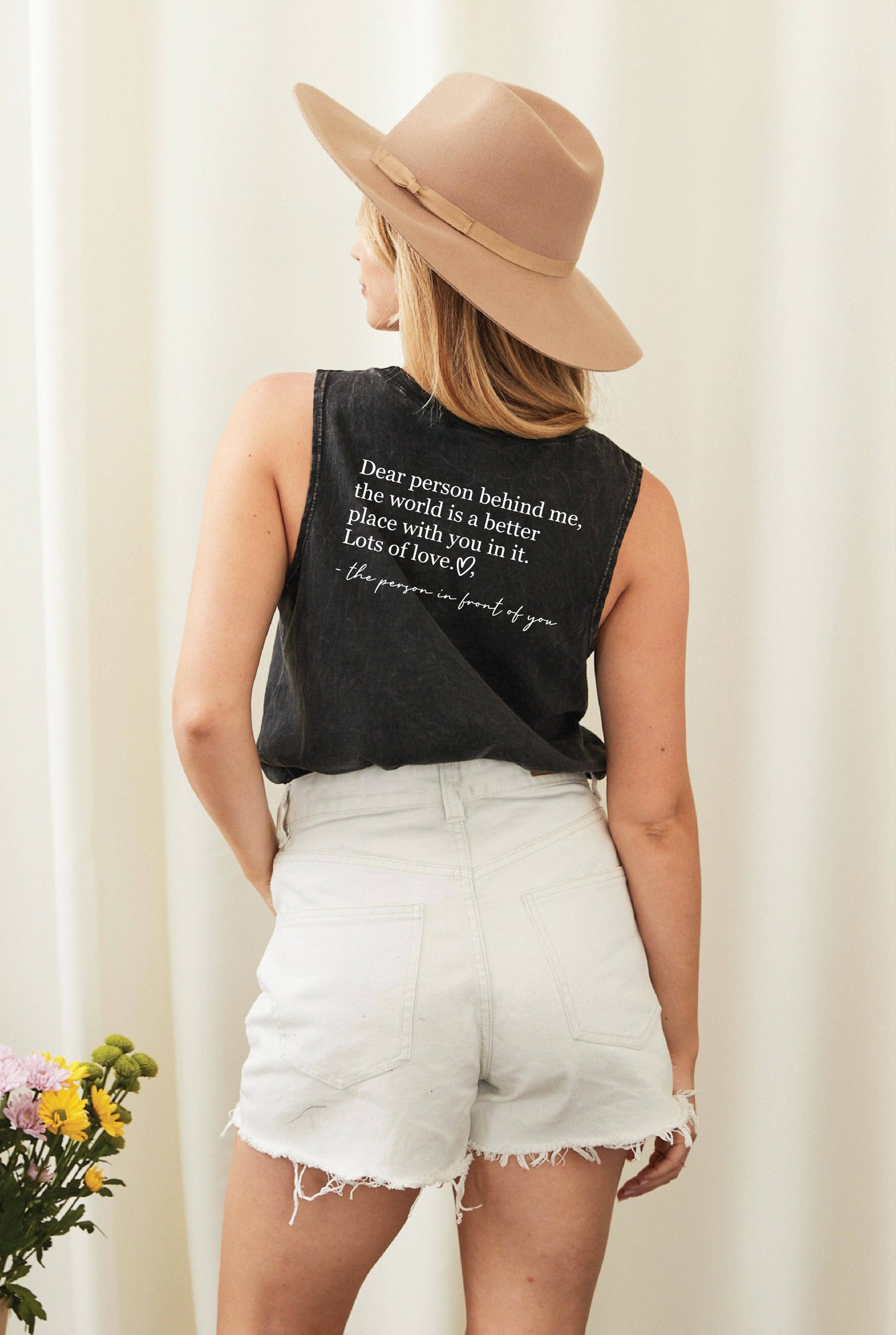 BE KIND Front & Back Mineral Graphic Tank Top
