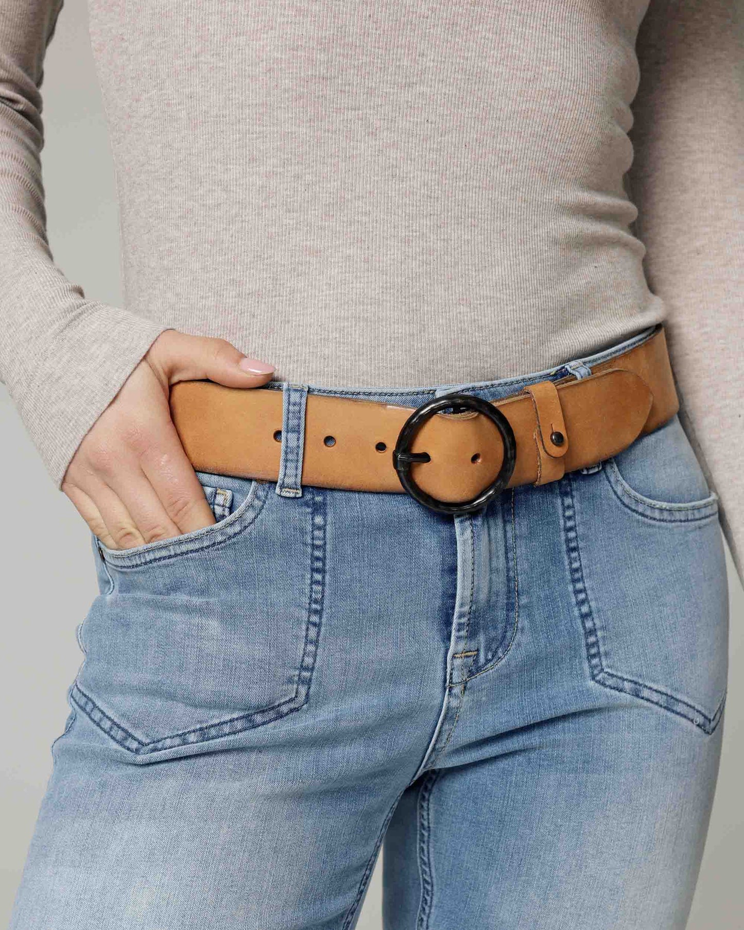 Pip | Vintage Full-Grain Leather Belt for Women
