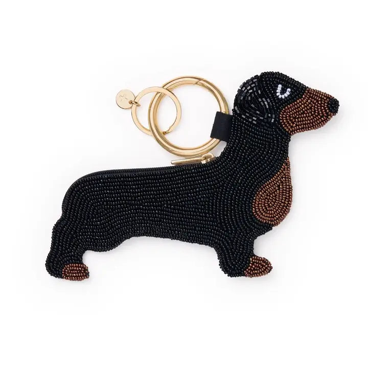 Mary Dachshund Beaded Coin Purse