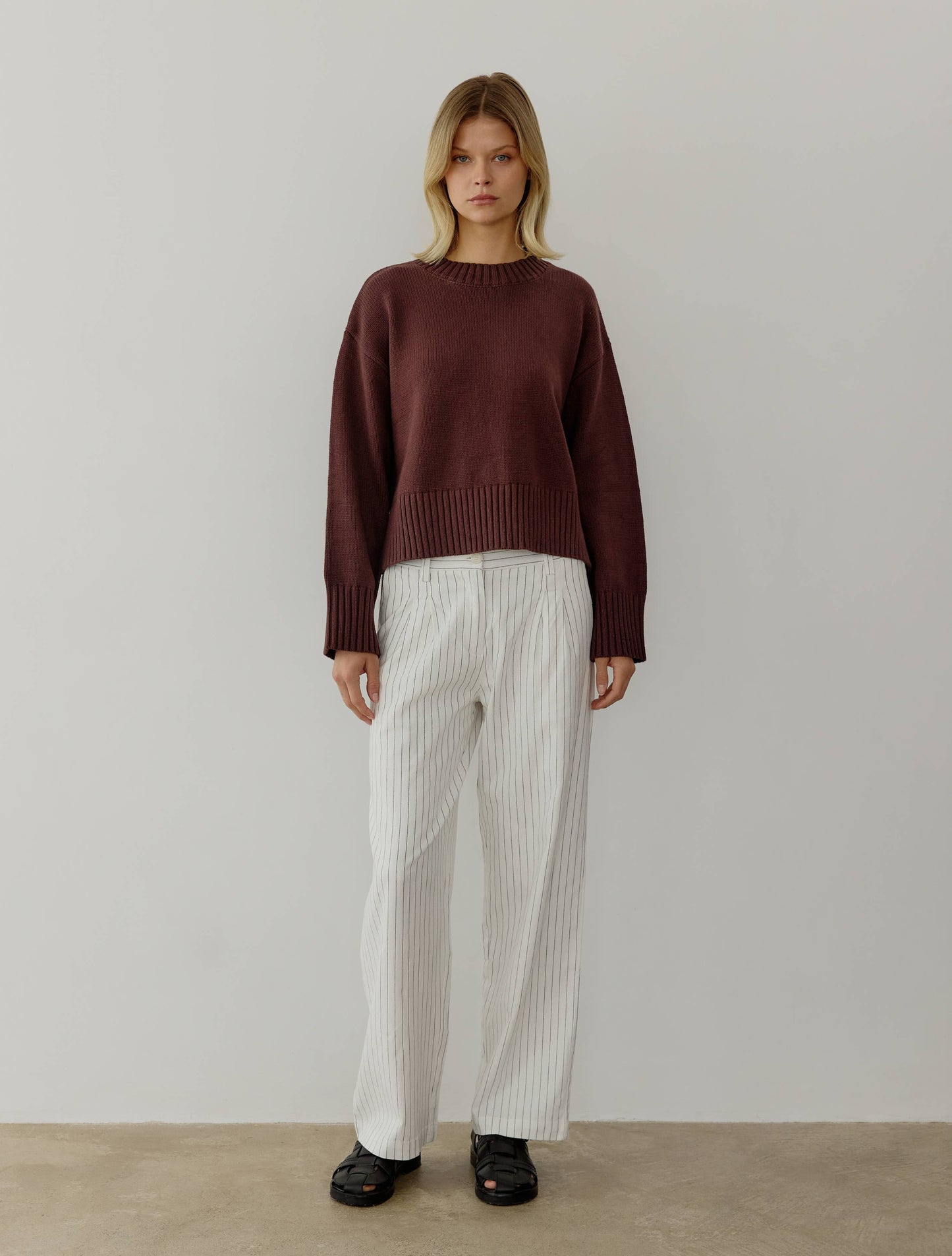 The Asher Sweater | Oversized Cropped Sweater: Yellow / LARGE
