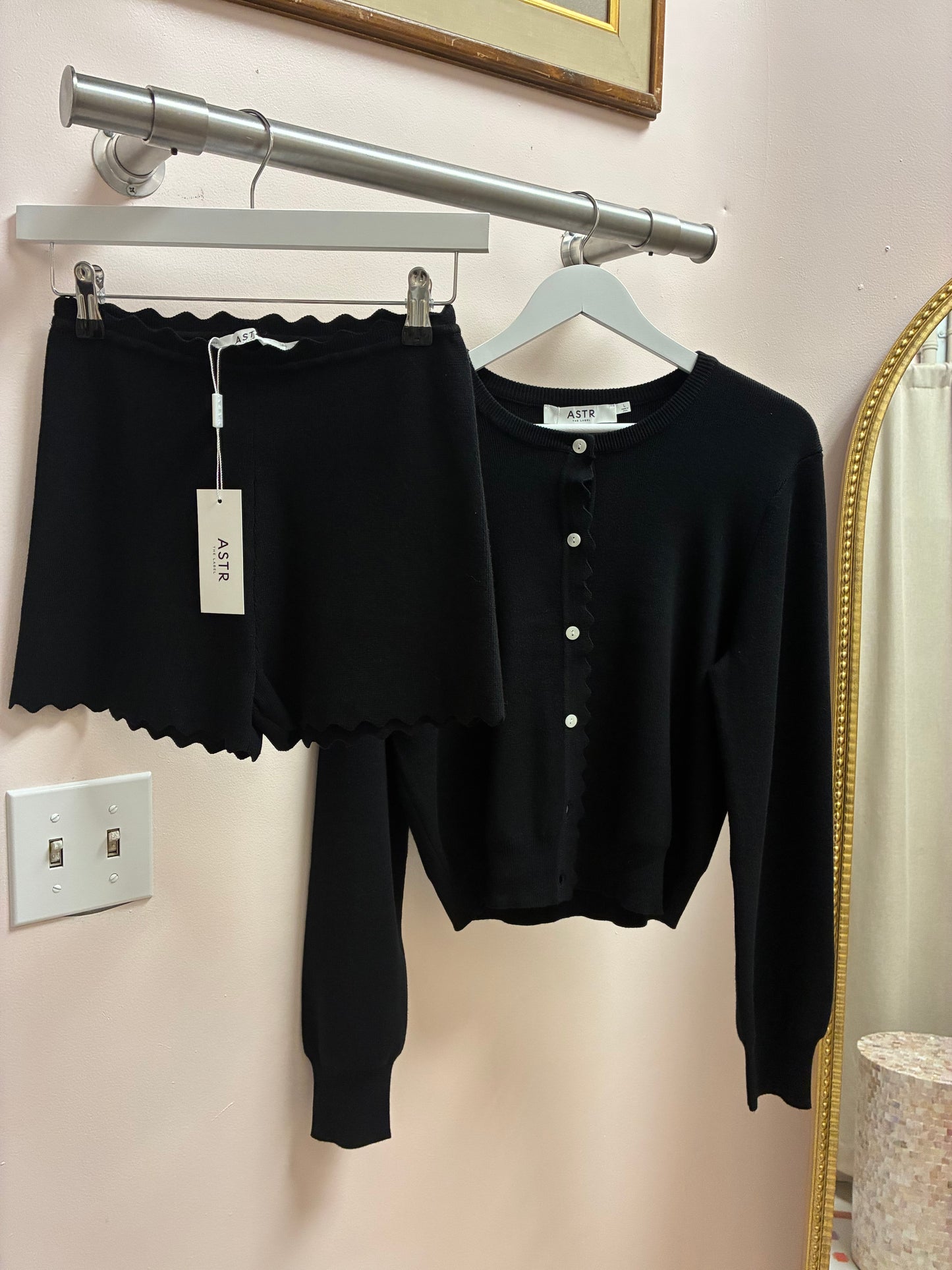 Scalloped Placket Cardigan