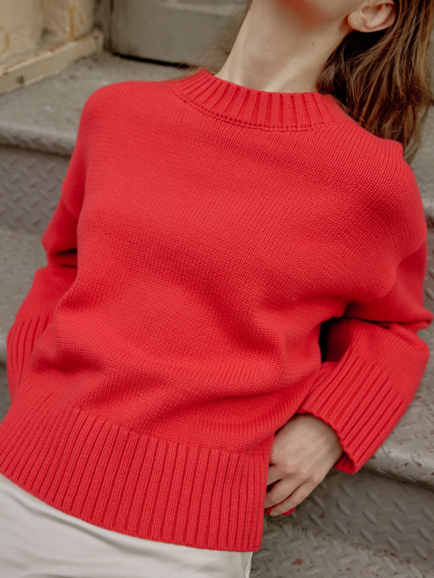 The Asher Sweater | Oversized Cropped Sweater: Yellow / LARGE