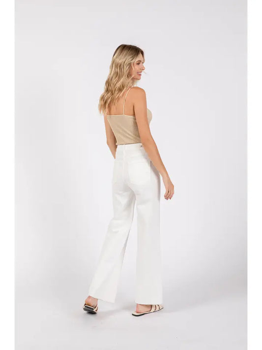 Paola A-Line Scissor Cut Wide Leg Jean
