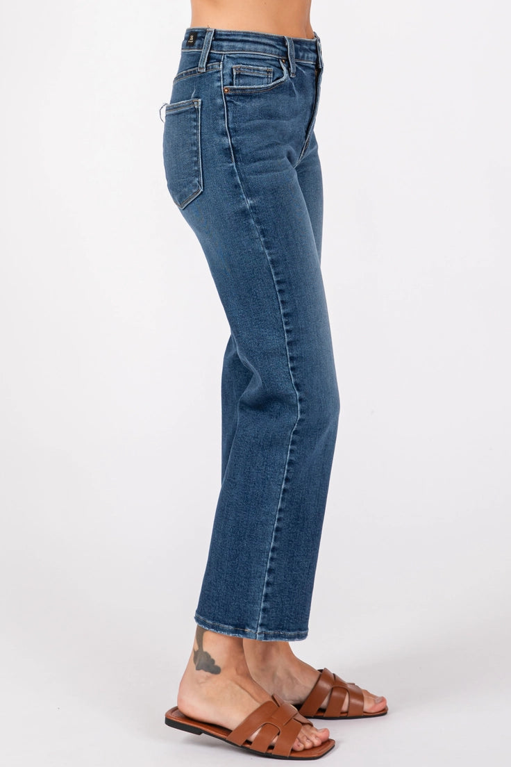Venice Mid Rise Straight Jean - Dark Wash