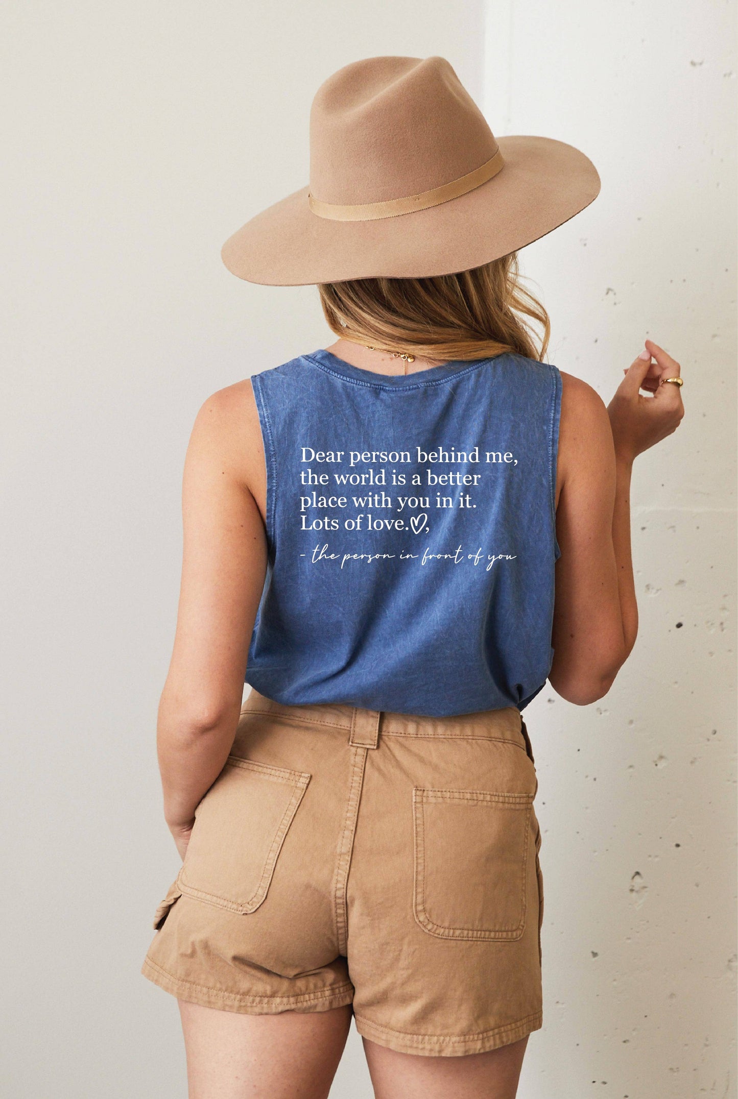 BE KIND Front & Back Mineral Graphic Tank Top