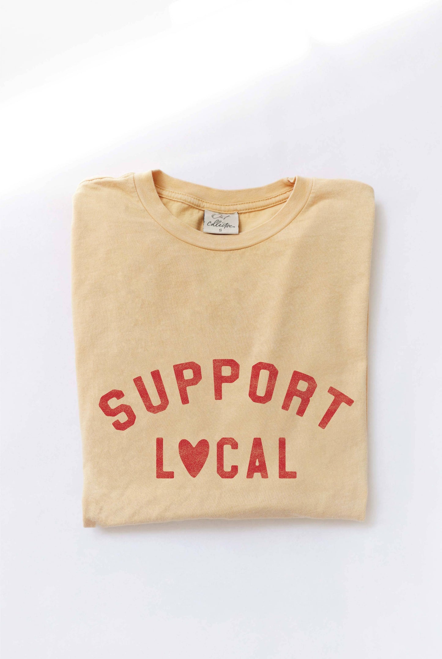 SUPPORT LOCAL Mineral Washed Graphic Top