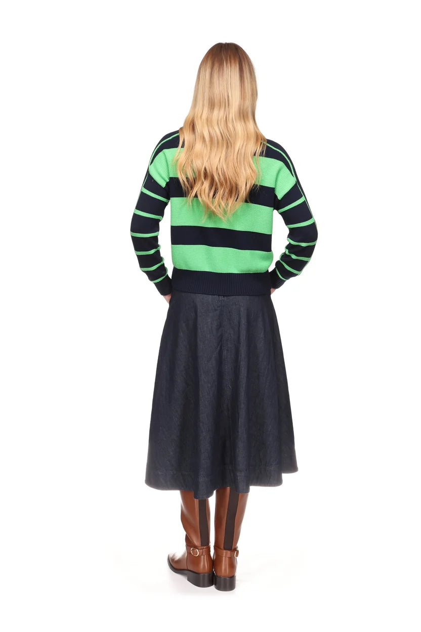 Links Stripe Crew - Patriot Navy