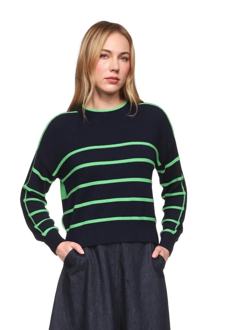 Links Stripe Crew - Patriot Navy