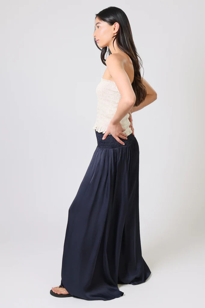 Aurora Wide Leg Trousers - Navy