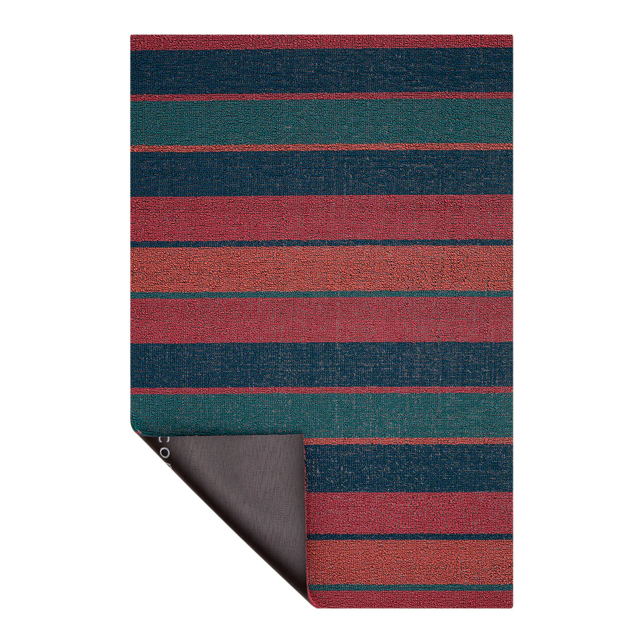 Chilewich shag doormat Bolt stripe Raspberry