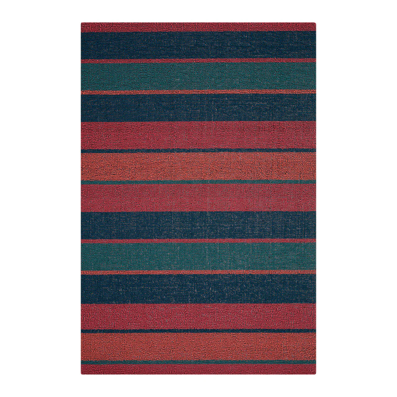 Chilewich shag doormat Bolt stripe Raspberry