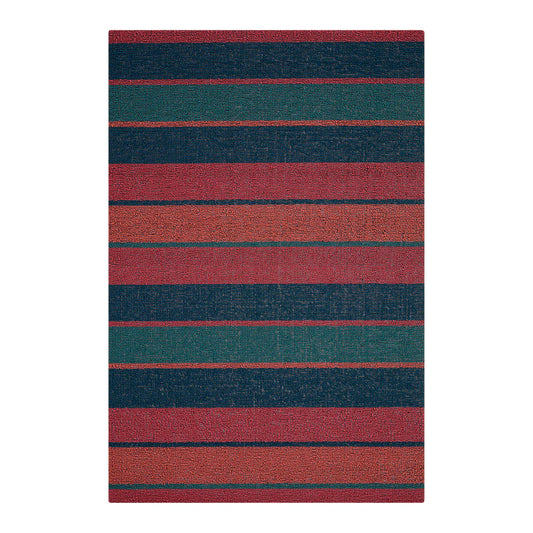 Chilewich shag doormat Bolt stripe Raspberry