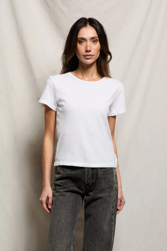 Lisa Recycled Cotton Slim Crew Tee