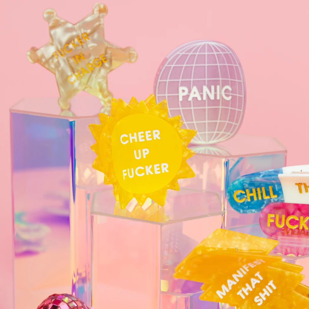 Cheer Up Fucker - Sun Hair Claw Clip