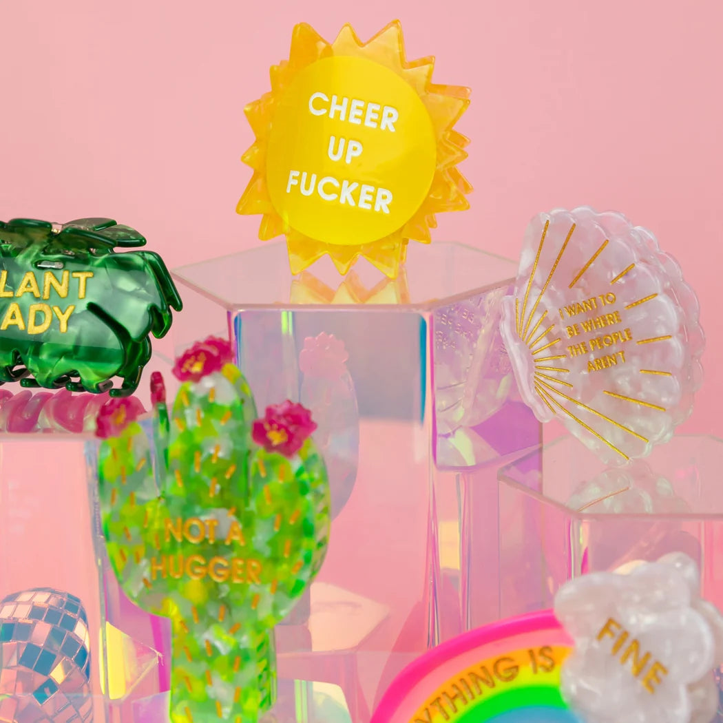 Cheer Up Fucker - Sun Hair Claw Clip