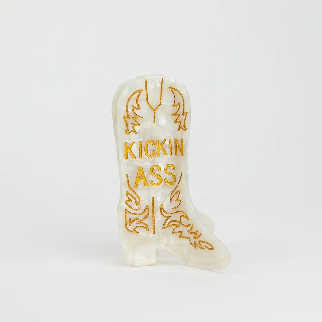 Kickin' Ass - Cowboy Boot Hair Claw Clip