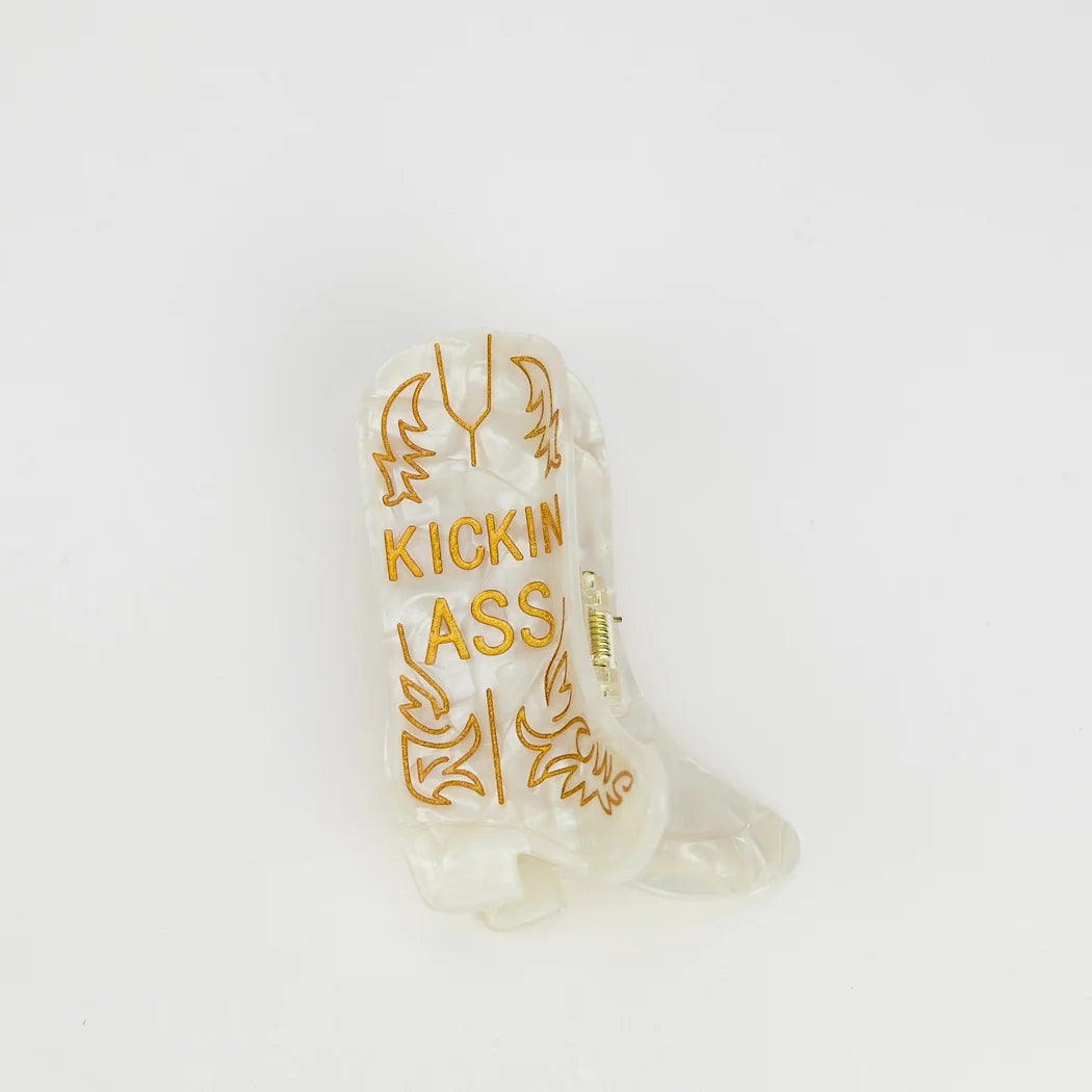 Kickin' Ass - Cowboy Boot Hair Claw Clip