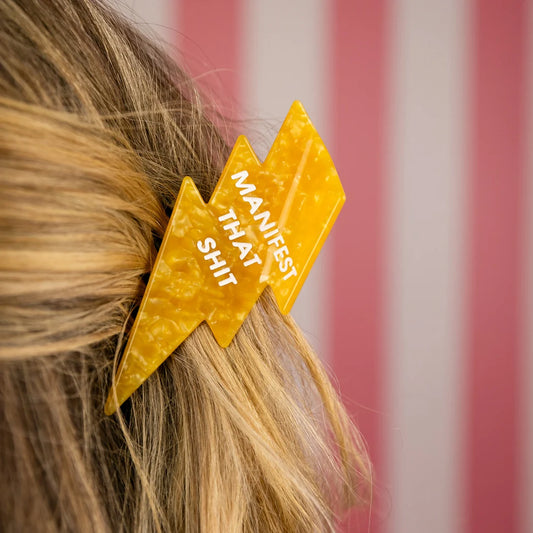 Manifest That Shit - Lightning Bolt Hair Claw Clip