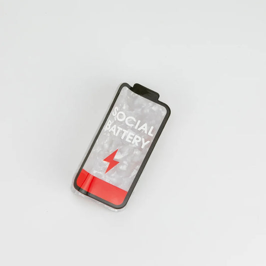 Social Battery - Low Battery Hair Claw Clip