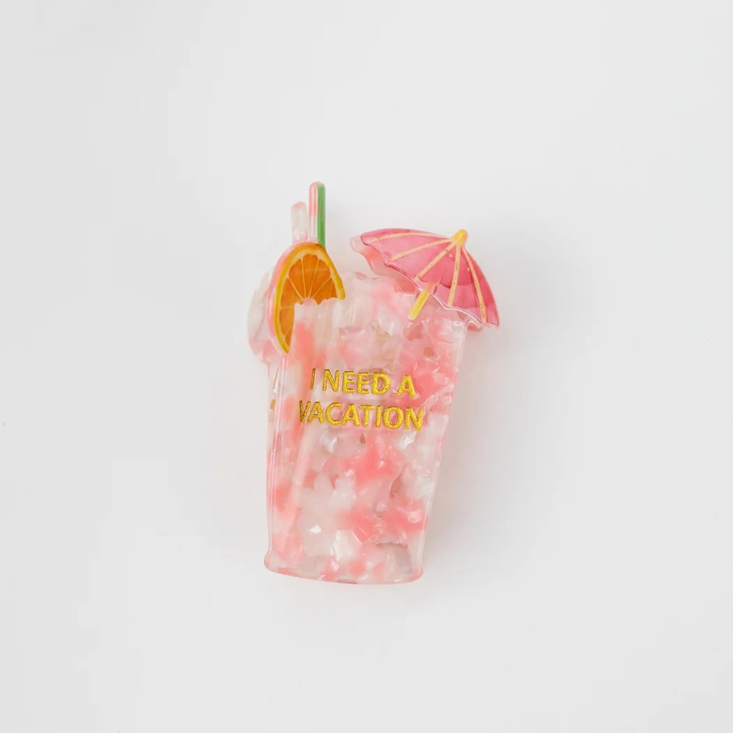 I Need A Vacation - Cocktail Hair Claw Clip