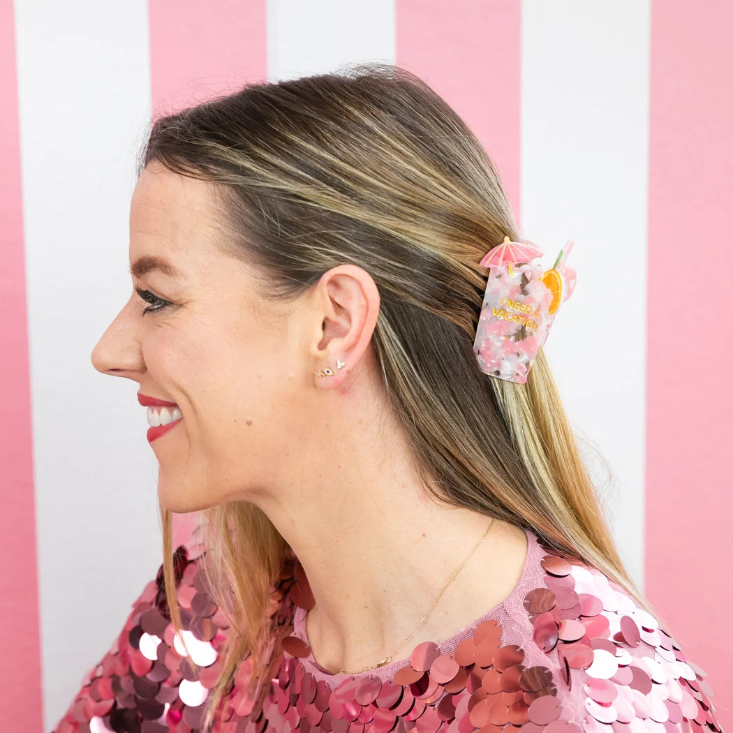 I Need A Vacation - Cocktail Hair Claw Clip