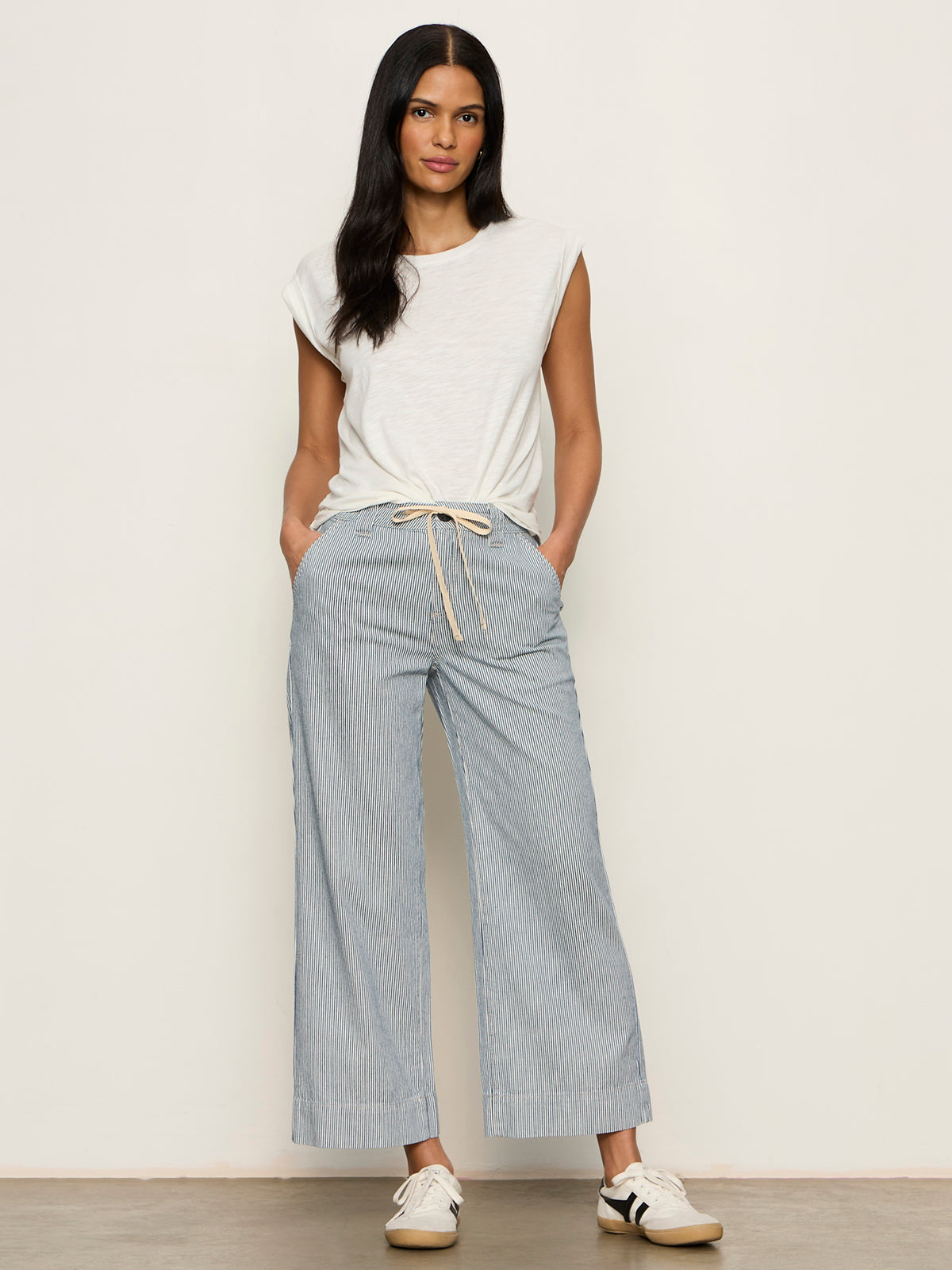 Lily Stripe Cropped Pant