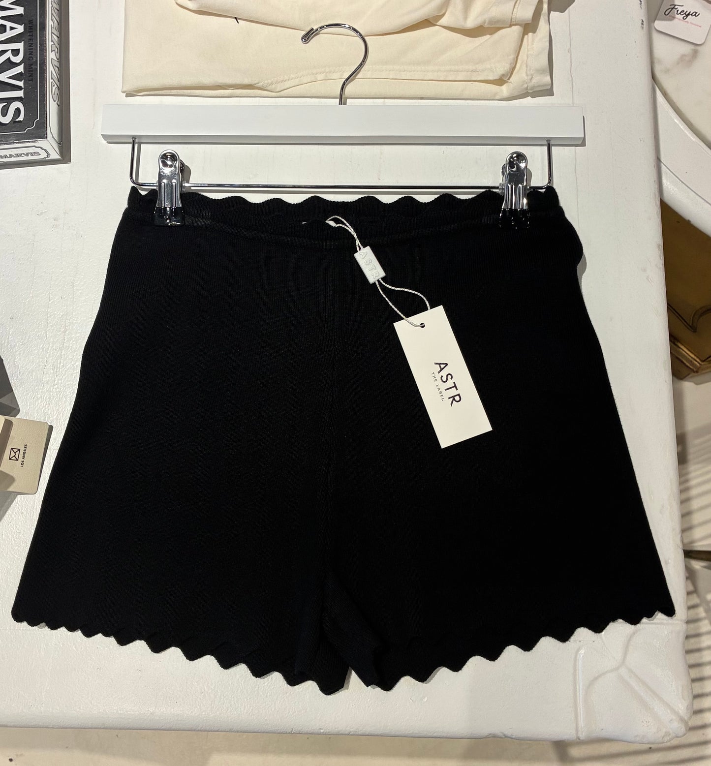 Scalloped Hem Sweater Shorts