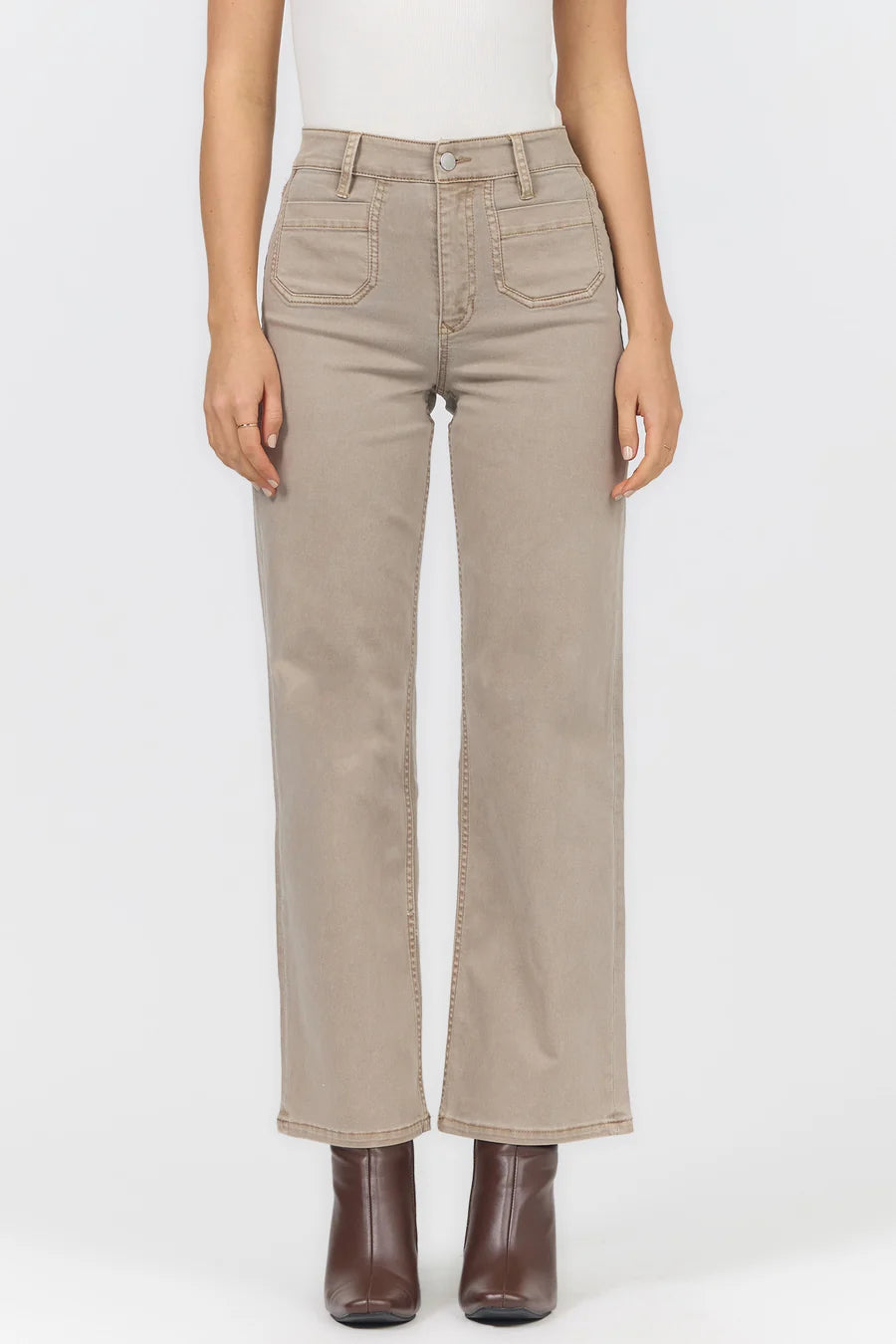 Holly Straight Leg Jean - Mink