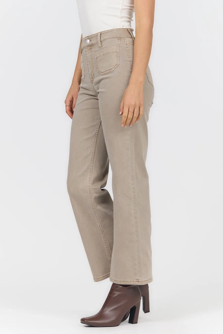 Holly Straight Leg Jean - Mink