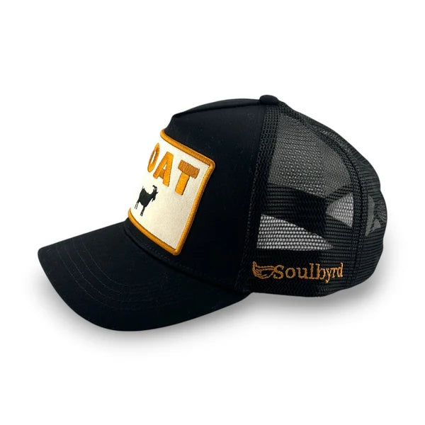 Goat Trucker Hat - Black