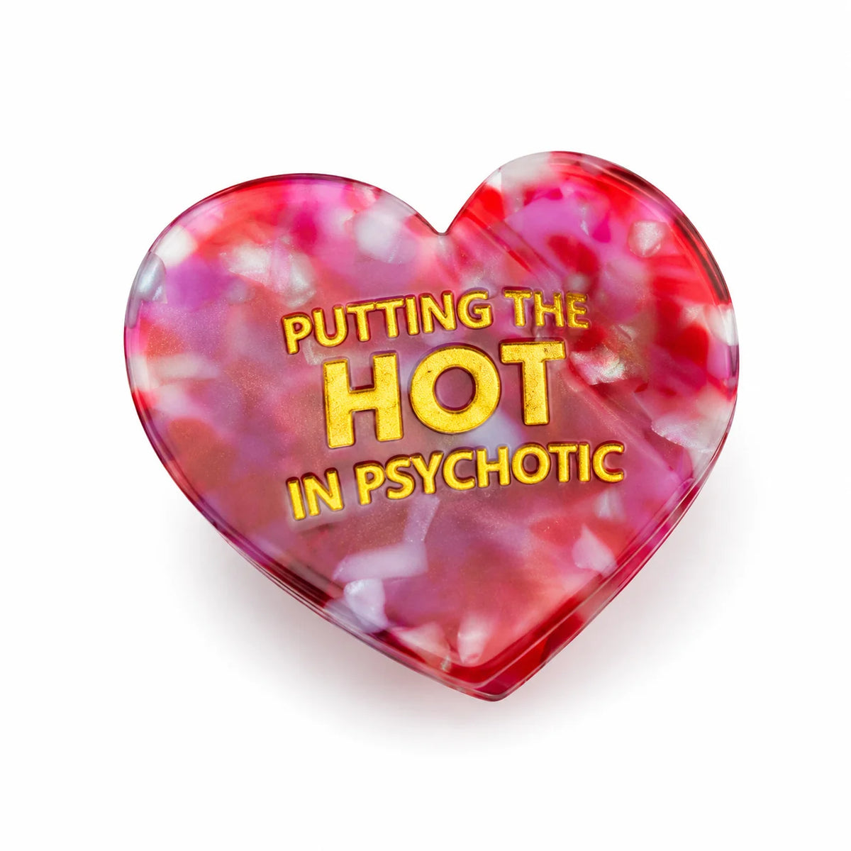 Putting The Hot in Psychotic - Heart Hair Claw Clip