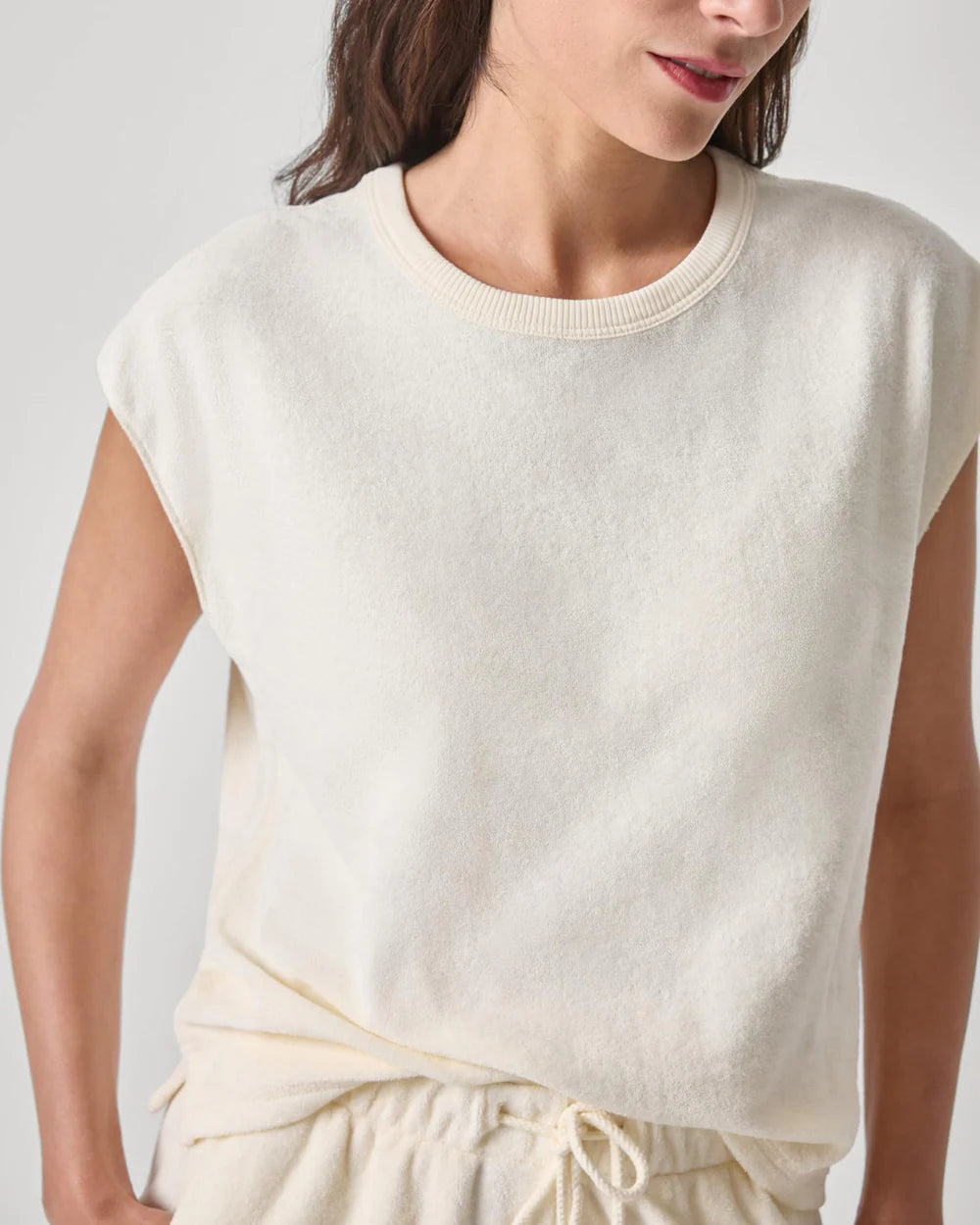 Terry Boxy Sleeveless Top