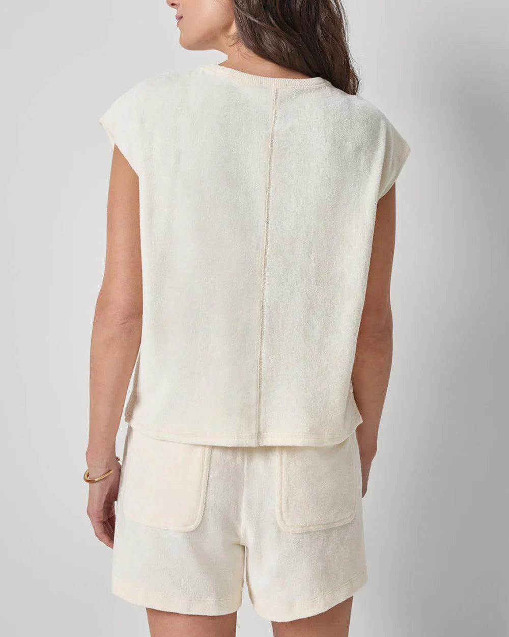 Terry Boxy Sleeveless Top