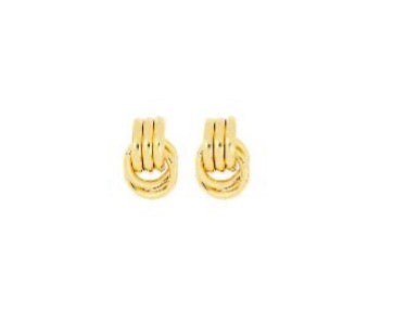 Interlocking Gold Knot Statement Earrings