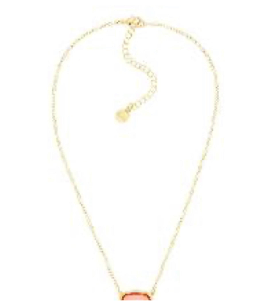 Coral Crystal Necklace