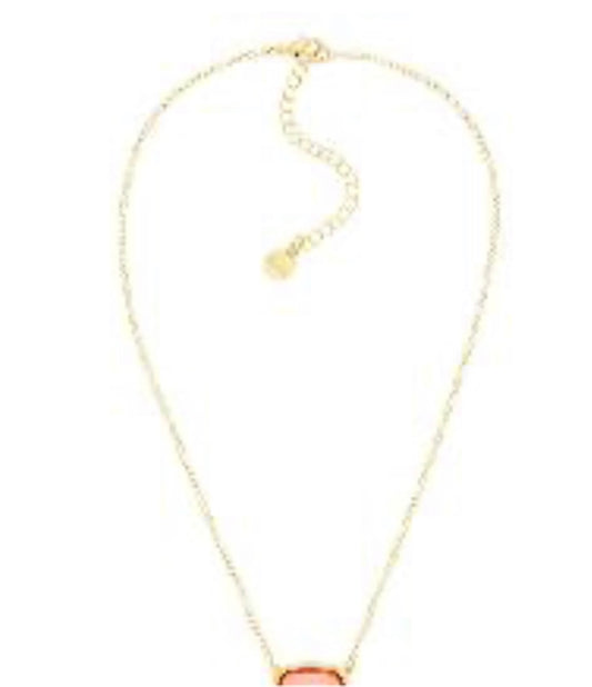 Coral Crystal Necklace