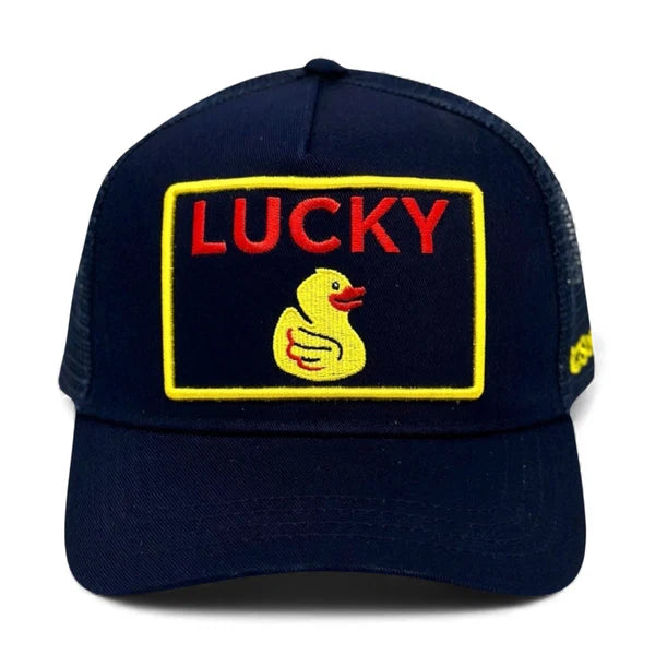 Lucky Duck Trucker Hat - Indigo