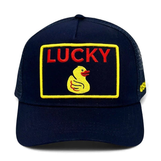 Lucky Duck Trucker Hat - Indigo