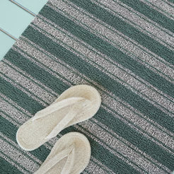 Chilewich Boardwalk Stripe Shag Mats - Seaside