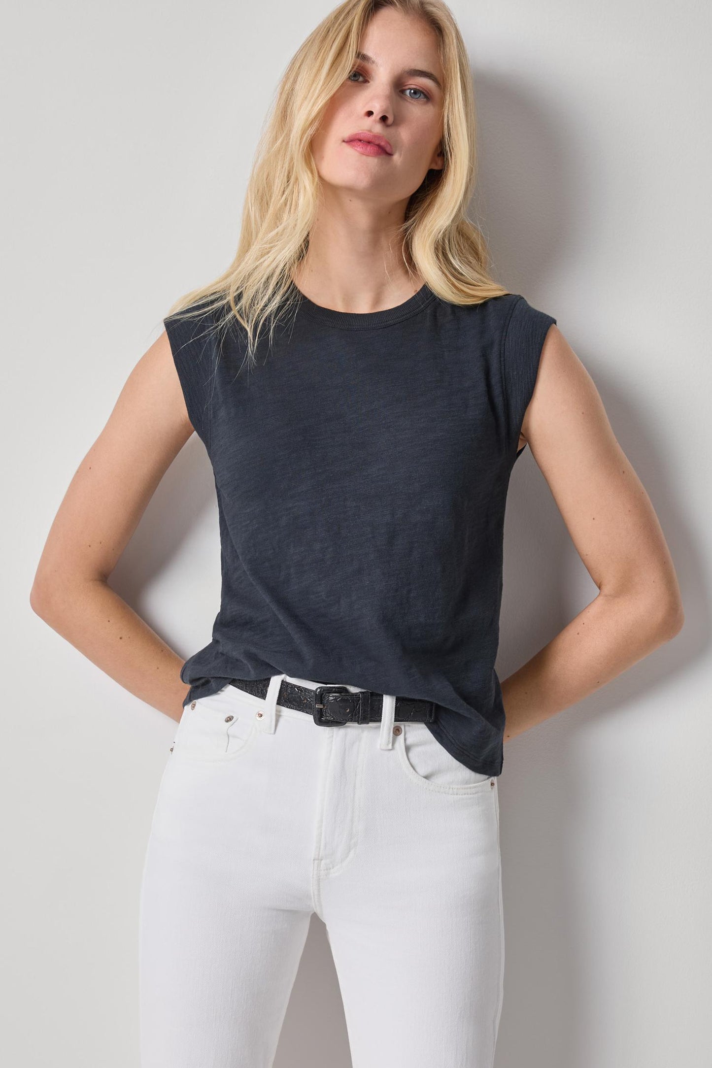 Cap Sleeve Crew - Black