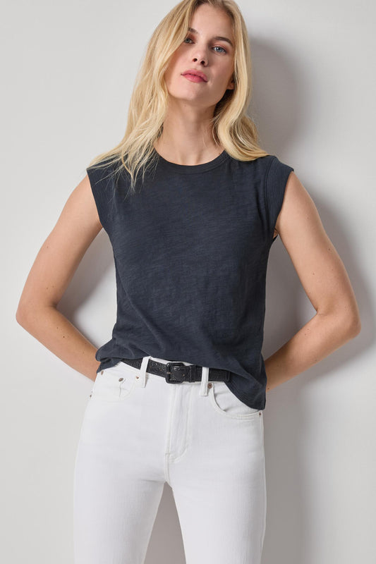 Cap Sleeve Crew - Black