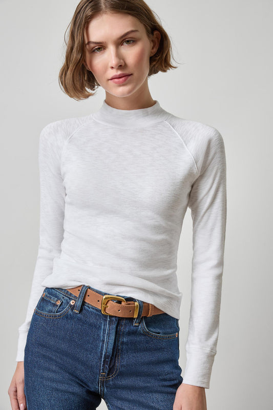 Raglan Long Sleeve Mock Neck