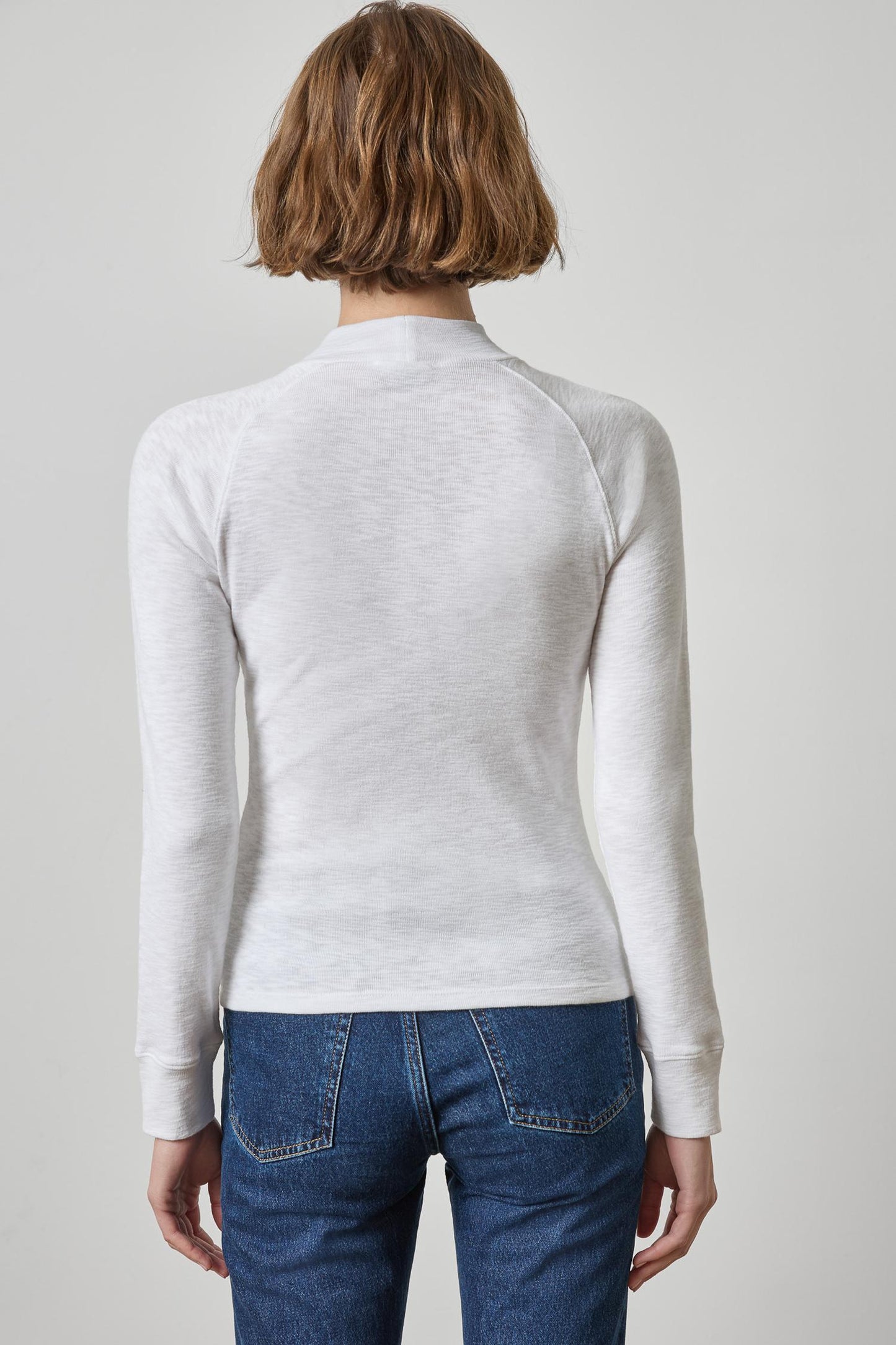 Raglan Long Sleeve Mock Neck