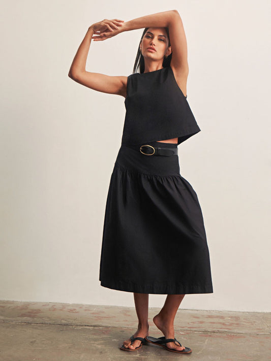 The Desired Summer Crop Shell - Black